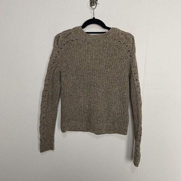 Lucky Brand Women’s Cotton Wool Blend Cableknit Crew Neck Sweater Size Medium. - Picture 4 of 11